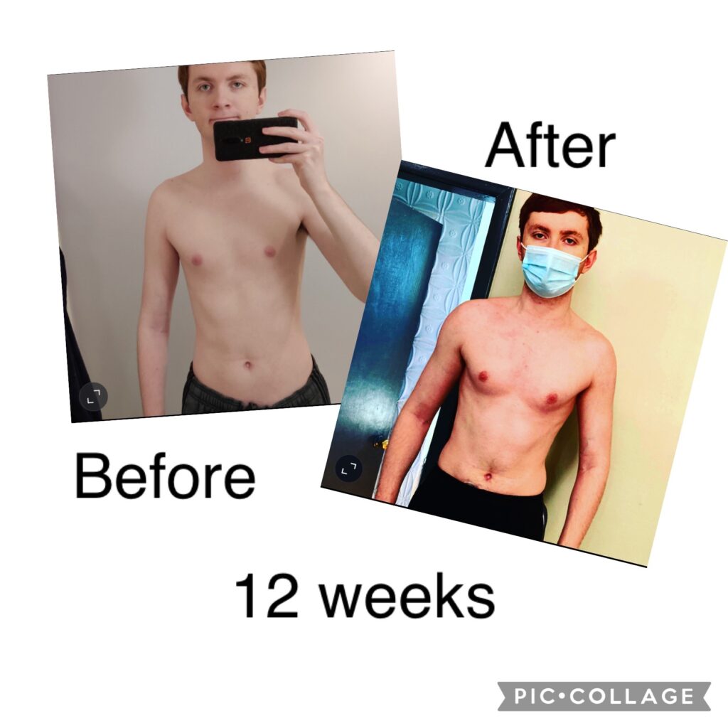 Daniel's 12 week transformation from personal training at Eric Moss Fitness