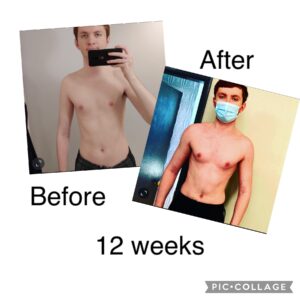 Daniel's 12 week transformation from personal training at Eric Moss Fitness